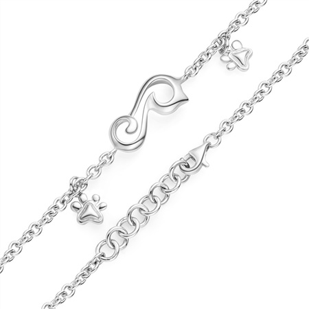 电商专款周大福cococat系列猫鱼之恋925银手链