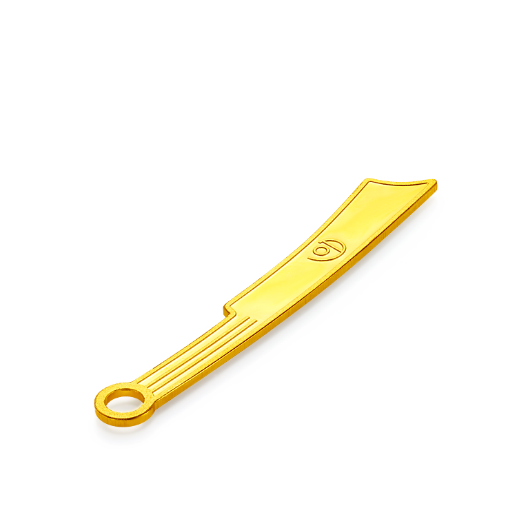 国博燕国明刀黄金足金金章