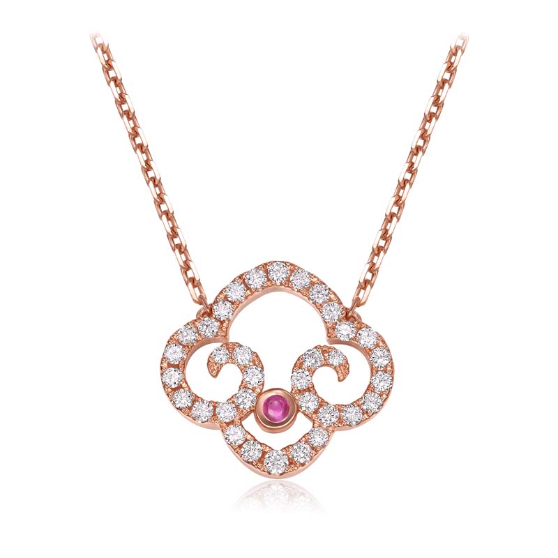 周大福jewelria 故宫文化珠宝系列 福如意18k金红宝石