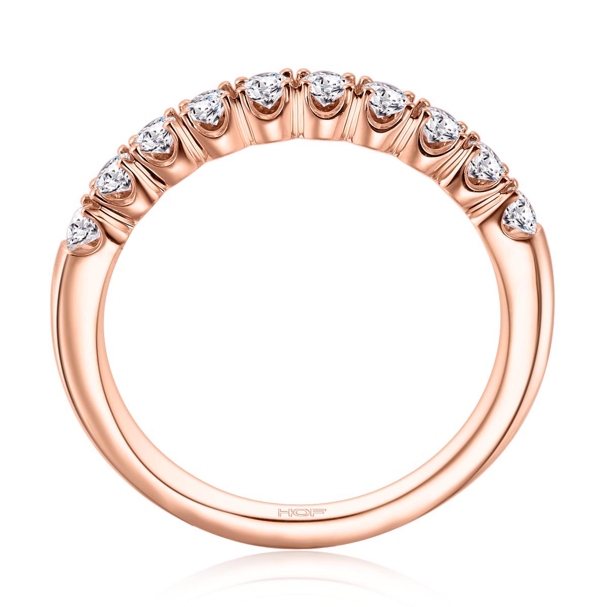 hearts on fire fashion系列 eternity 18k金镶钻戒指