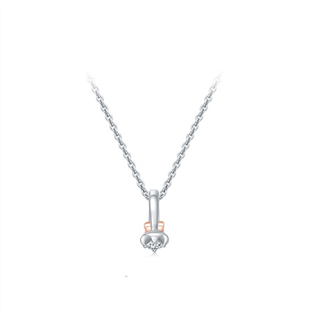 周大福soinlove 经典系列 bb戒指18k金镶钻吊坠