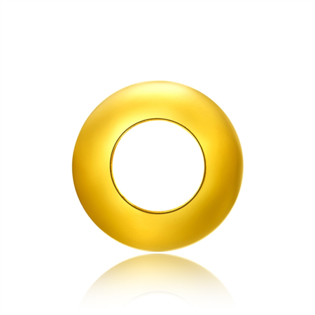 光身简约金珠黄金足金吊坠