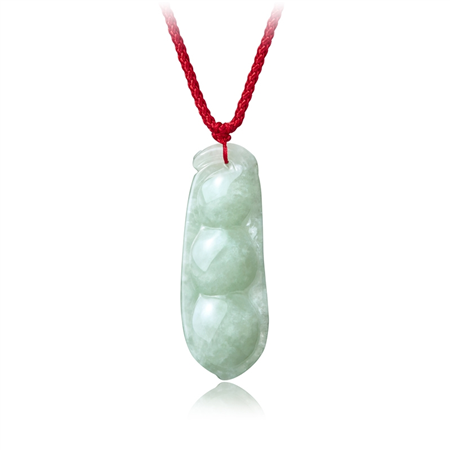 周大福豌豆翡翠玉吊坠