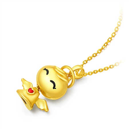 周大福福星宝宝健康宝宝黄色22k金吊坠