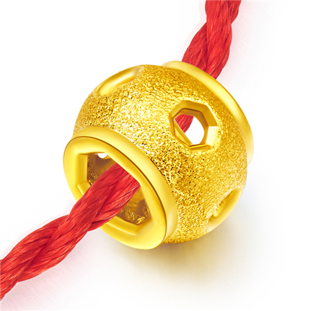 李敏镐系列幸运七芒星黄金足金吊坠转运珠