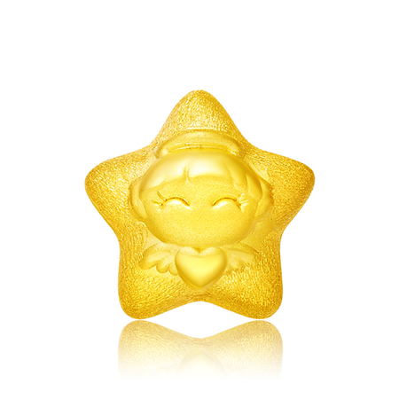 周大福 福星宝宝 财富宝宝可爱星星足金黄金吊坠 - 周大福官方商城