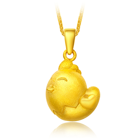 周大福 十二生肖 小萌鸡足金黄金吊坠